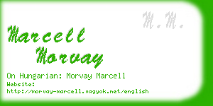 marcell morvay business card